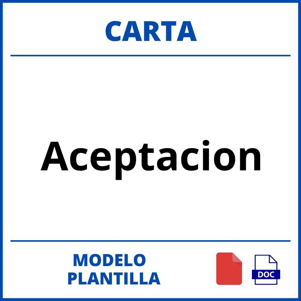 Carta De Aceptacion