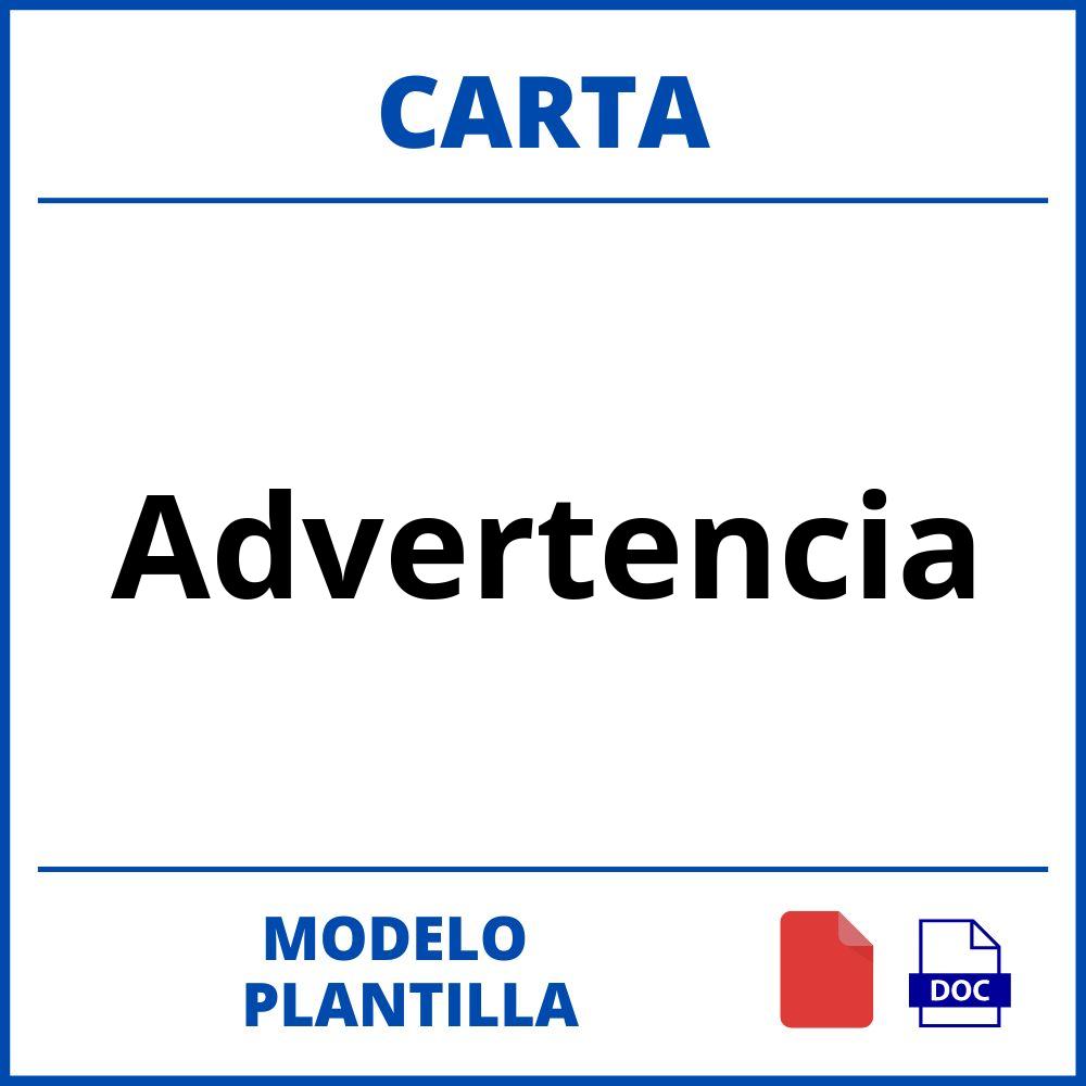 Carta De Advertencia