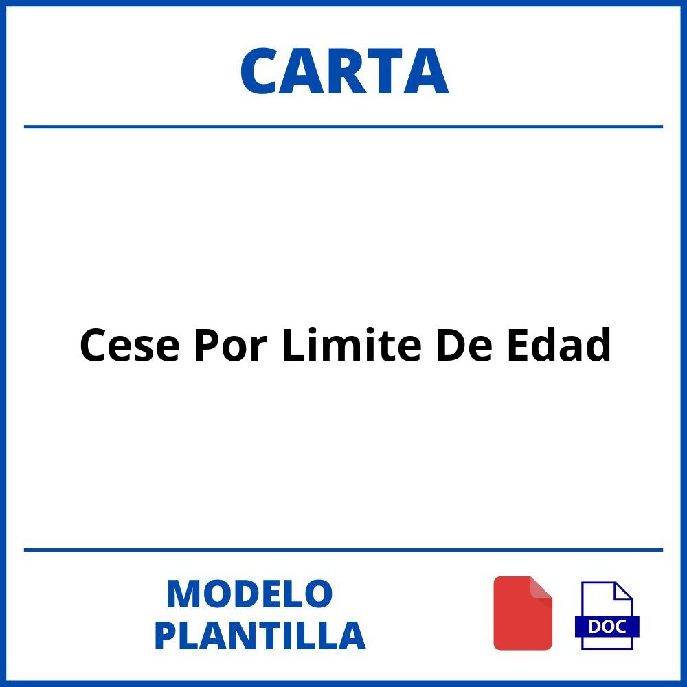 Carta De Cese Por Limite De Edad