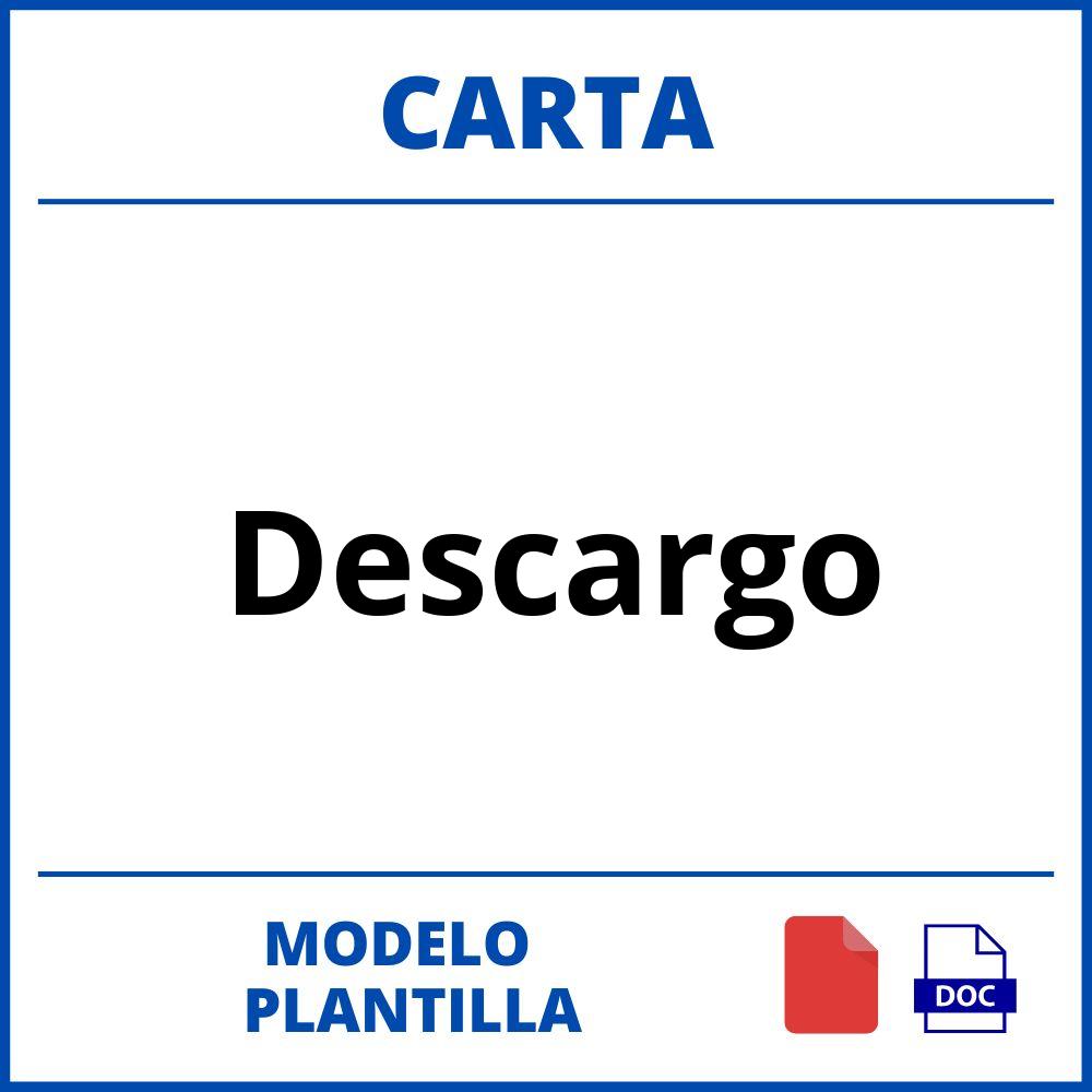 Carta De Descargo