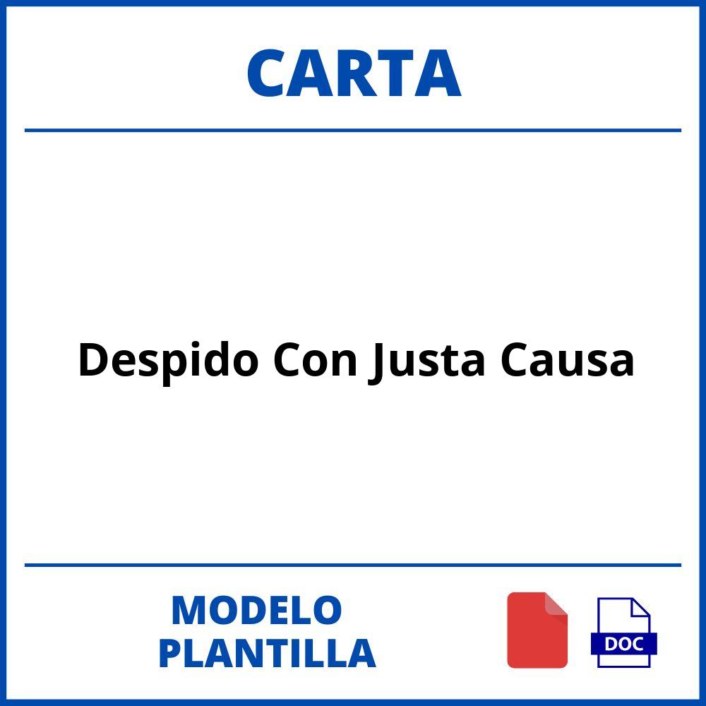 Modelo De Carta De Despido Con Justa Causa 1997