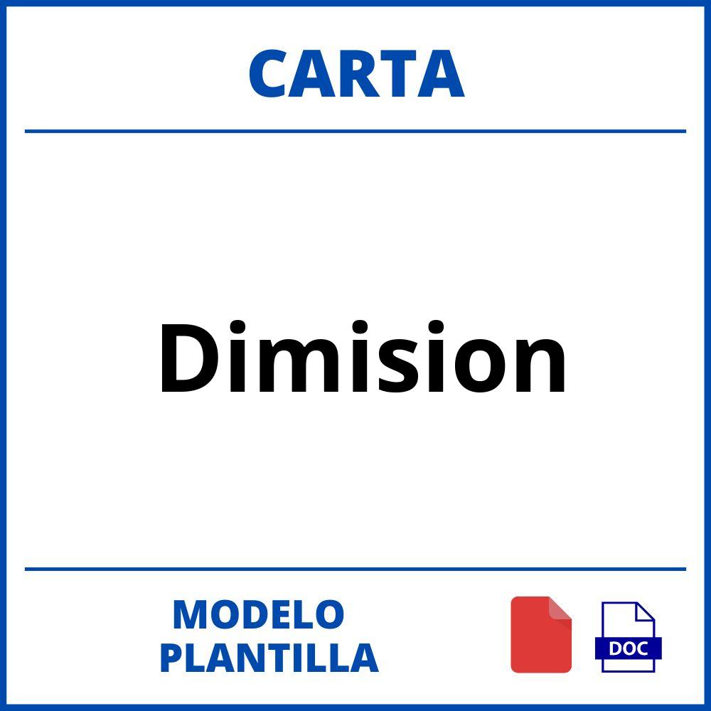 Carta De Dimision