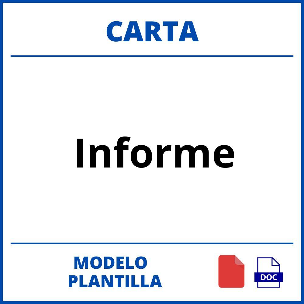 Carta De Informe