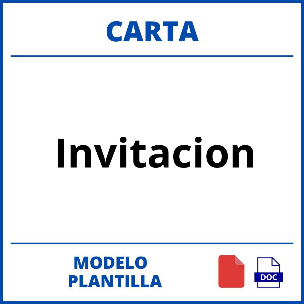 Carta De Invitacion