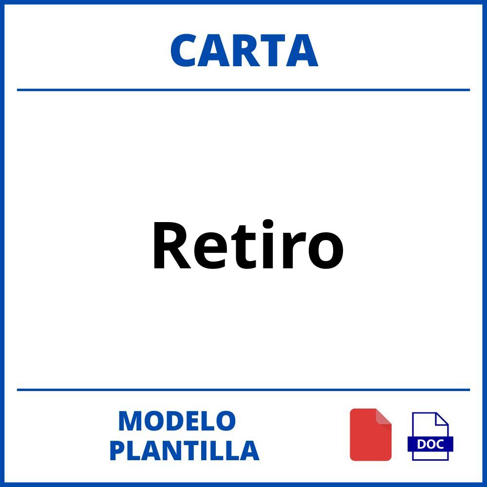 Carta De Retiro