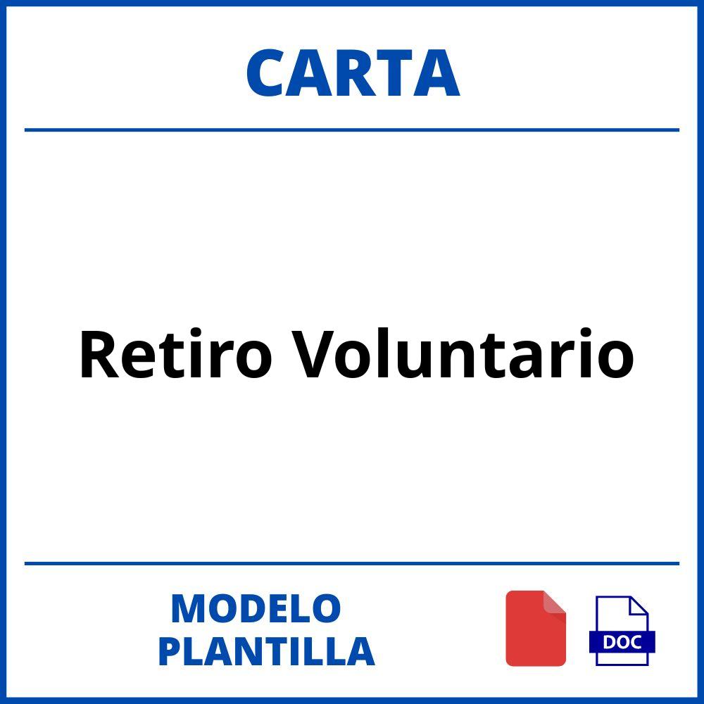 Carta De Retiro Voluntario